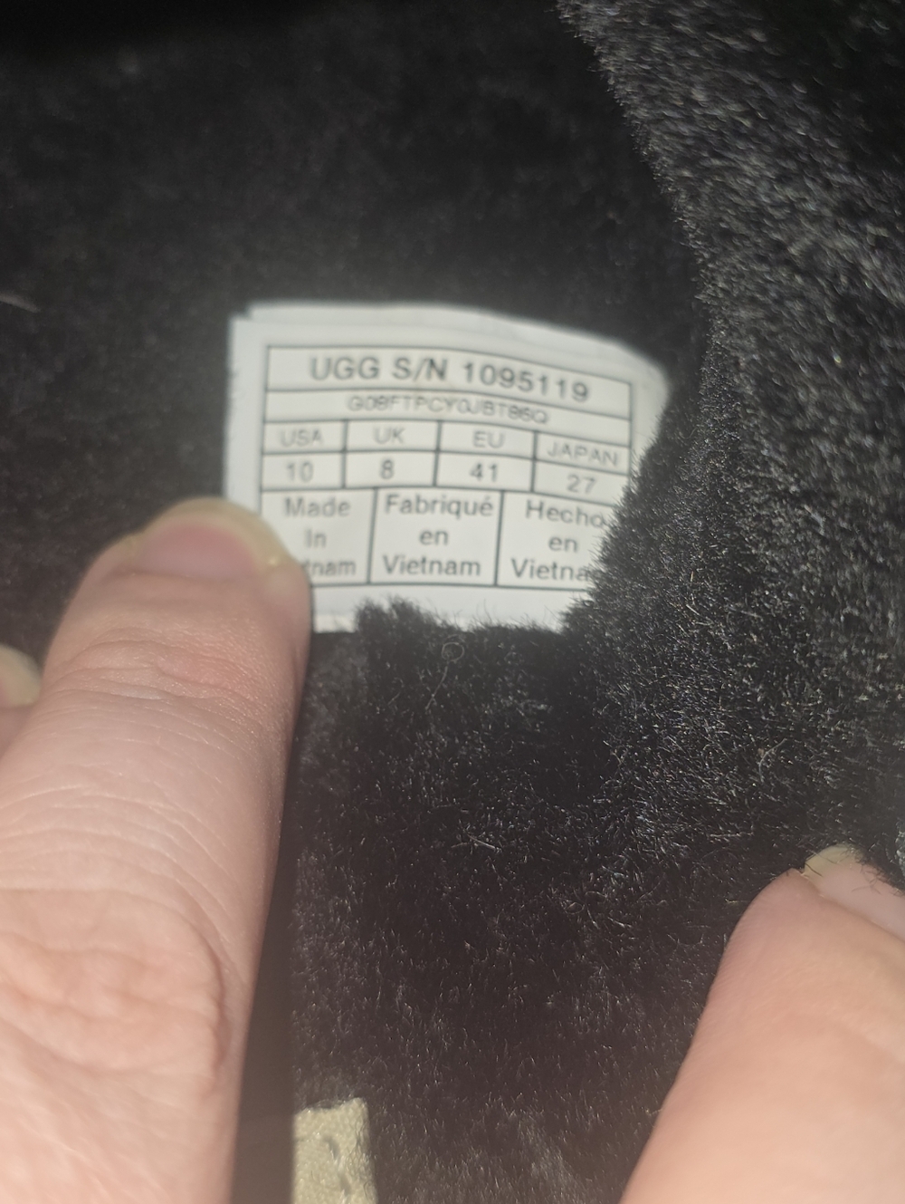 UGG Black Fluff Yeah Slide with Branded Heel Strap Size 10 - Picture 6 of 11